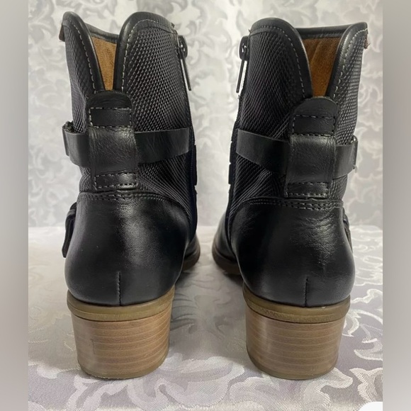 Pikolinos Zaragoza Mid Heel Ankle Boots With Buckles, Black Leather, Women’s 38 - Picture 4 of 16